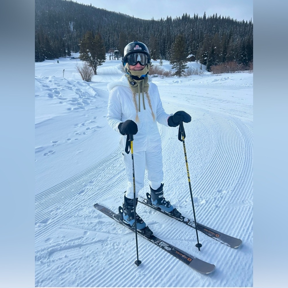 White insulated snowsuit